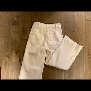 Everlane wide leg crop pant off white